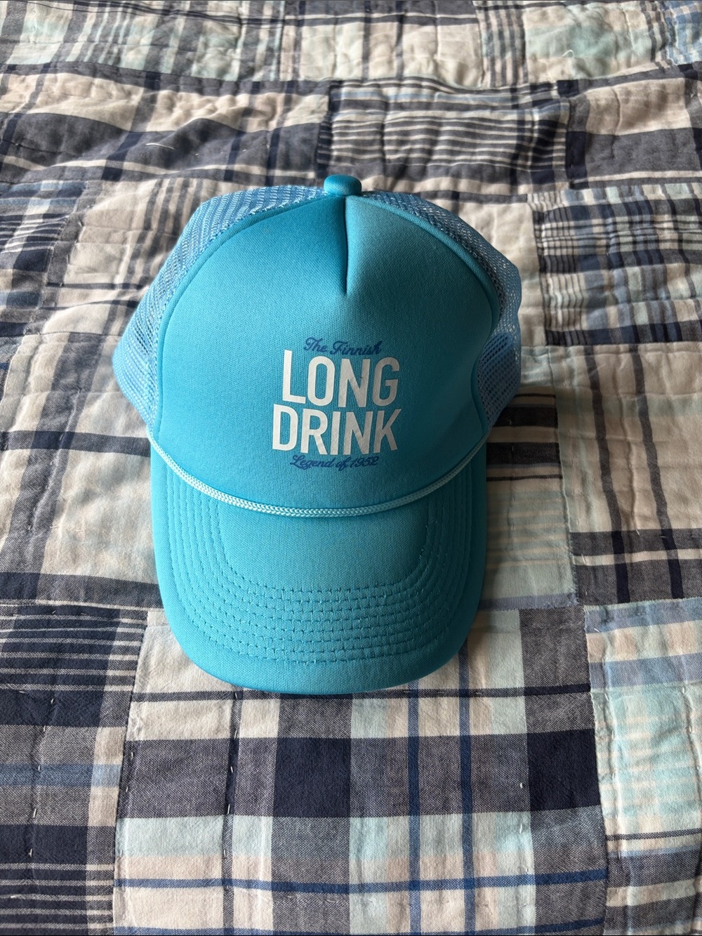 LONG DRINK Turquoise Trucker Hat
